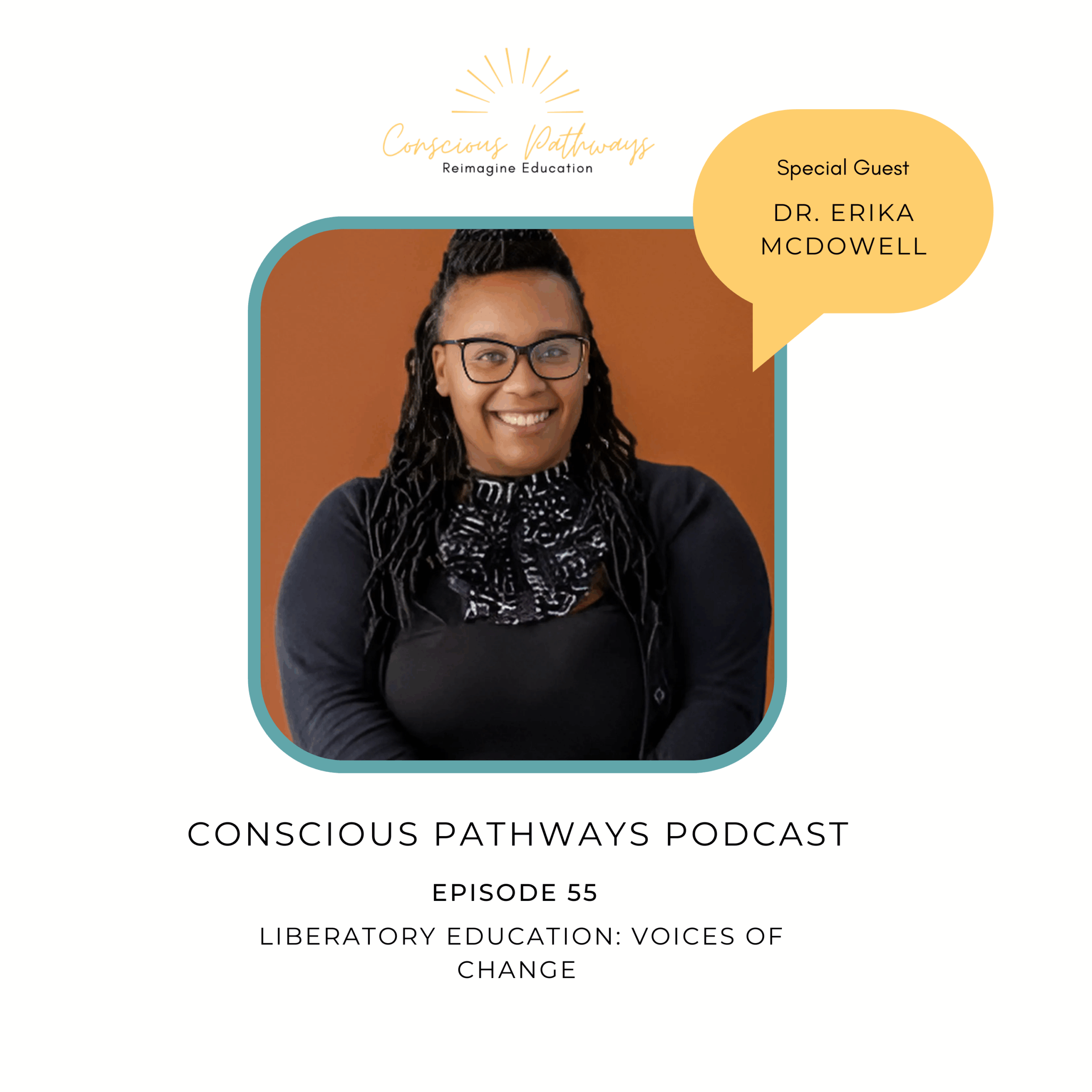 Dr. Erika McDowell, a leading advocate for educational equity and liberatory practices, pictured in a professional headshot representing her work with Wildflower Schools and the Black Wildflowers Fund.